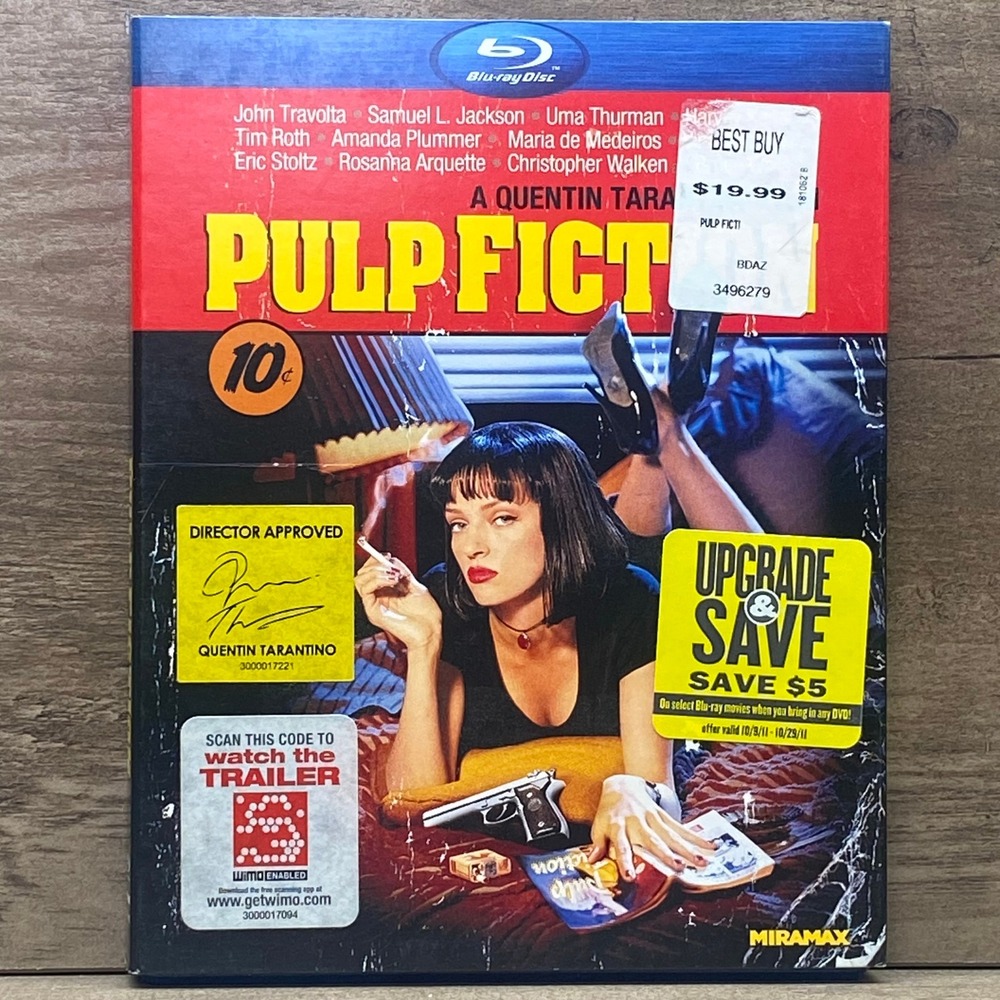 Pulp Fiction Blu-ray Quentin Tarantino Director Approved Miramax Lionsgate 1994